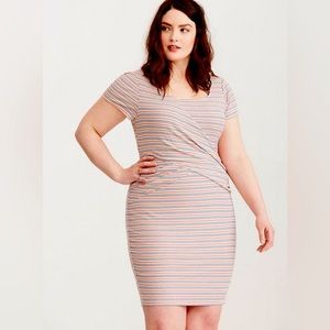 Multi Striped Ribbed Bodycon Dress